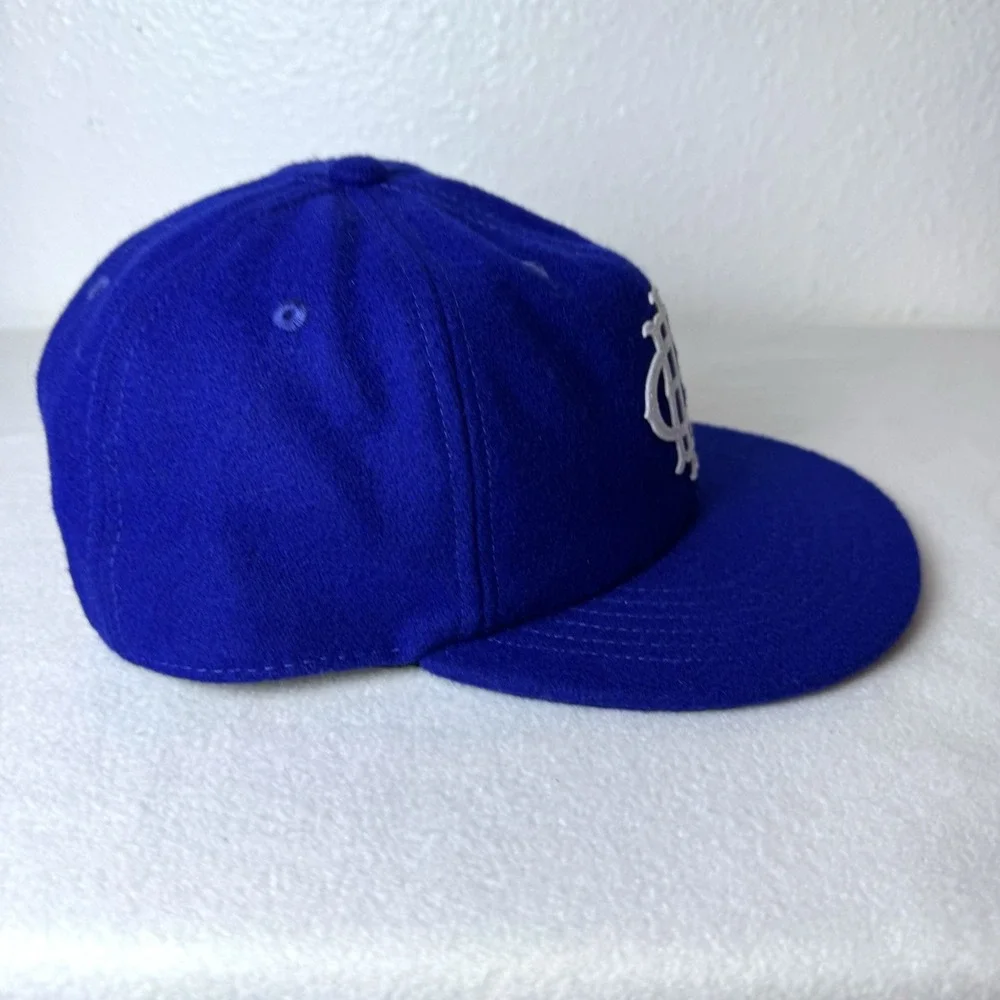 Big League Chew Official League Wool Hat Cap Adjustable Leather Strapback Blue